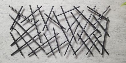 Wandkapstok – Zwart metaal – Micado design – 60x5x30 cm – Sierlijk en modern