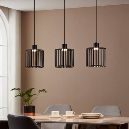 EGLO connect LED hanglamp Ginestrone-Z, 3-lamps, zwart