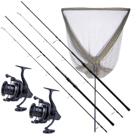 Sonik Xtractor+ 2 Rod Carp Kit 9ft (3.00lb) (Hengels+Molens+Schepnet) - Karper Set
