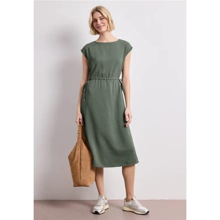 Midi-jurk met boothals