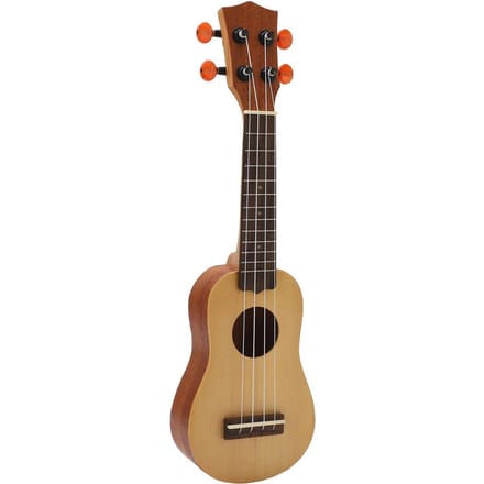 16 Inch Ukulele Massief Sparrenhout 4 Snaars Ukulele Mini Snaarinstrument voor Beginners black