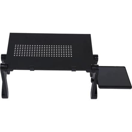 Laptoptafel met muisbord Draagbare aluminiumlegering Verstelbare opvouwbare computerstandaard black