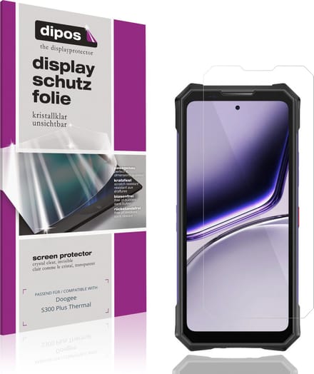 dipos – 4x Beschermfolie geschikt voor Doogee S300 Plus Thermal | Krasbestendige & heldere Screenprotector Ultra-Thin