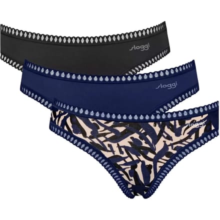 Slip met gehaakt kant, model 'GO Crush' in een set van 3 stuks