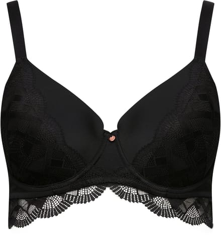TruYou - Dames - Beugel BH kant zachte cups - Zwart - Maat 90E