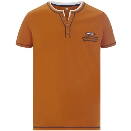 Jan Vanderstorm herren T-Shirt - 64/66 - oranje - Plus Size