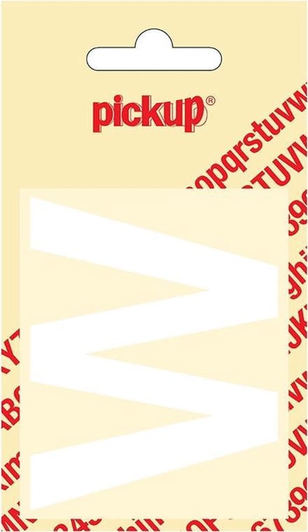Pickup plakletter Helvetica 60 mm - wit W