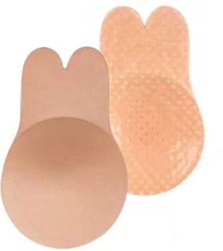 Bye Bra Rabit Pull-ups Borstlift Plakpleisters Herbruikbare Zelfklevende Tepelcovers Voor Een Liftend Effect Onzichtbare Liftende BH-cups Verstelbare Borstplakjes Sticker, Huidkleur (M)