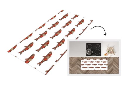 Keukenloper - Loper keuken - Design - Vis - Karper - 120x50 cm - Keukenloper vinyl
