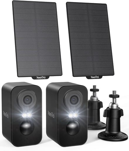 Bewakingscamera Set - Draadloze Camera - Huis Beveiligen - 2K HD Resolutie - 2 Stuks - Zwart