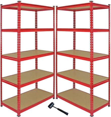 Hoekstellingbundel z-rax - rood - hoek + 2 rekken - boutloos