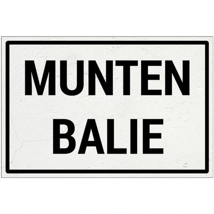 Muntenbalie bord | Forex Re materiaal | 45 x 30 cm