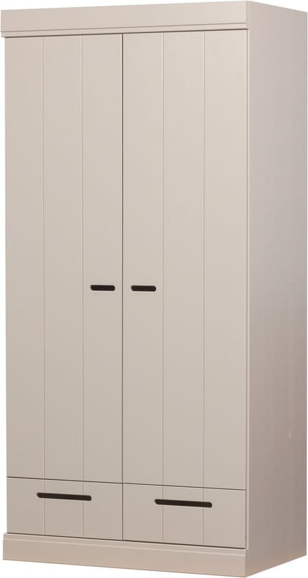 WOOOD Connect Kledingkast 2-Deurs met lade - Grenen - Dust - 195x94x53