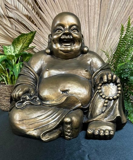 Boeddha Beeld Limited Bronzen Dikbuik Boeddha beeld L - 42 cm Hoog