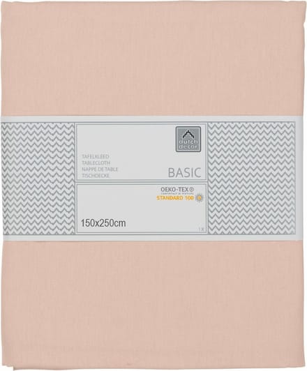 Dutch Decor Tafelkleed 100% Katoen 150 x 250 cm - Oud Roze