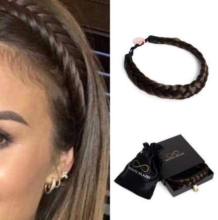 Infinity Braids - Lizzy Regular Braid - Haarband - Haarband Dames - Haarbanden - Haarband meisje - Lizzy Auburn Sugar