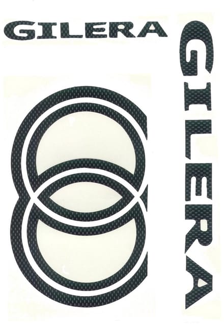 stickerset carbon 5-delig gilera