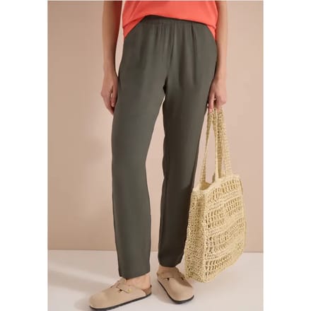 Slim Legs broek in Loose Fit met structuur