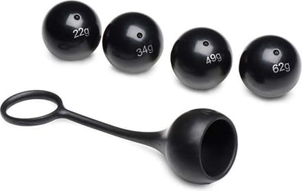 XR Brands Cock Dangler - Siliconen Penisband met Gewichten black