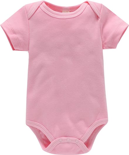 baby jumpsuit korte mouw tas scheet jurkje roze rood(12M)