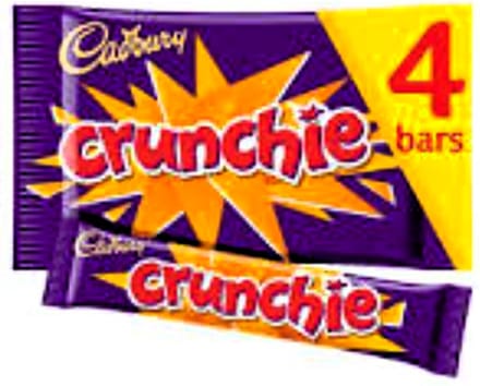 Cadbury Crunchie (4 Bars in a Packet x 32g) - (Honingraat) - (Chocolade) - (England) - (Engeland)