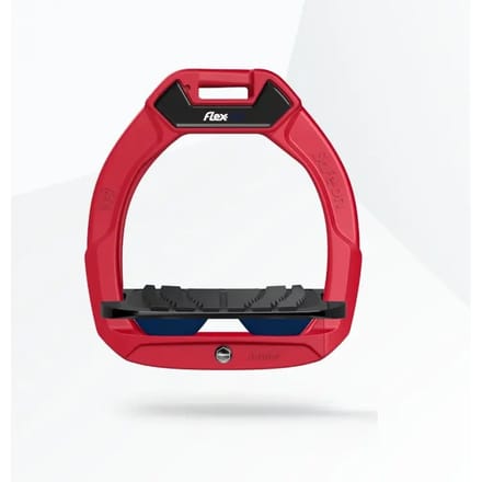 Veiligheidsstijgbeugels Paardrijden Schuin Grip Rood/Zwart/Marine voor Kinderen Flex-On Safe-On
