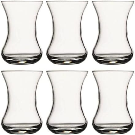 Set van 6 Turkse theeglazen glad 125 ml