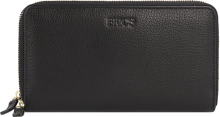 BRIC'S Leren Portemonnee Marmolada Zip-Around Purse Black Zwart