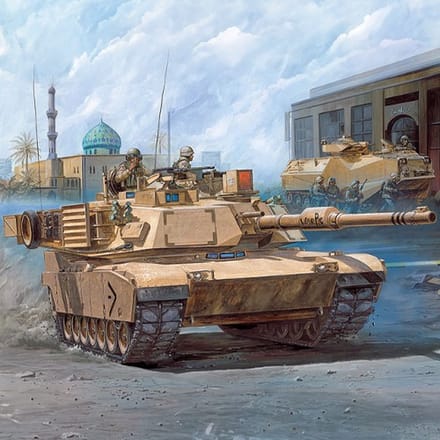 Academy Modelbouwpakket Militaire voertuigen - 13430 M1 Abrams USMC M1A1 - Tank Plastic - 1:72 - Modelbouw