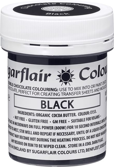 Sugarflair Chocolate Colour - Zwart - 35g - Chocolade Kleurstof - Voedingskleurstof