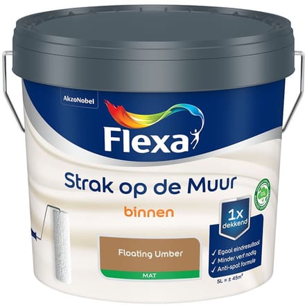 Flexa - Strak Op De Muur Binnen Mat - Floating Umber - Mengverf - 5 L