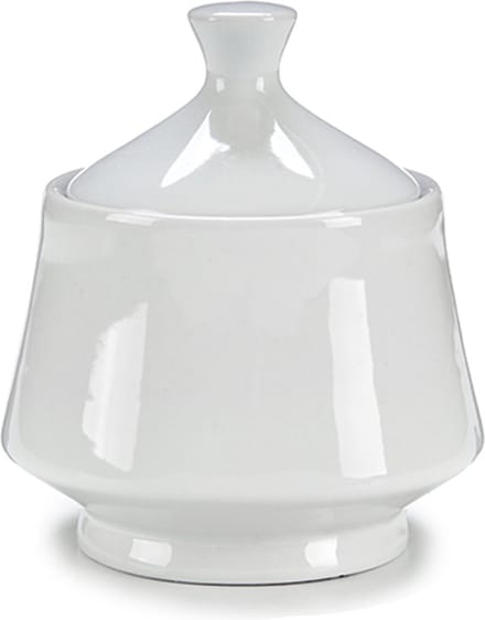 Vessia Suikerpot met deksel - wit - 400 ml - porselein - 10 x 10 x 11 cm