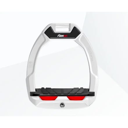 Veiligheidscheuren Paardrijden Schuin Grip Wit/Zwart/Rood Flex-On Safe-On
