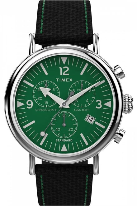Timex Standard Chrono TW2V43900 Horloge - Textiel - Zwart - Ø 41 mm