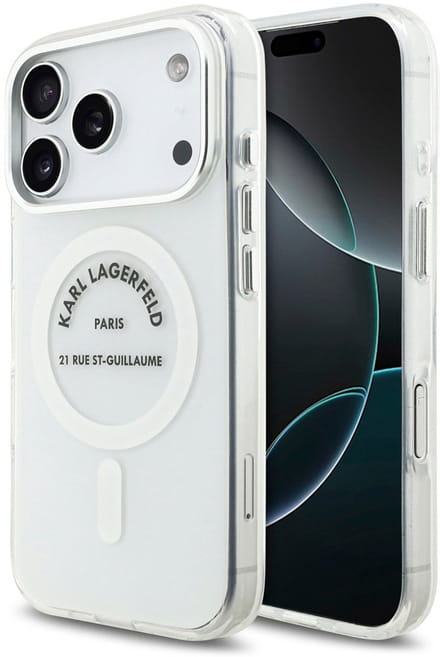 Karl Lagerfeld Back Cover Case - iPhone 17 Pro - Transparent - MagSafe-compatibel - Verhoogde camerabescherming