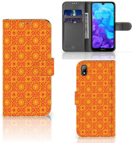 Huawei Y5 (2019) Telefoon Hoesje Batik Oranje