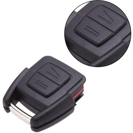 Clé télécommande Fob à 2 boutons de remplacement, pour coque Vectra Opel Zafira Astra noir