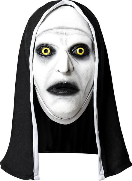 FUNIDELIA The Nun Valak Masker voor vrouwen en mannen - Wit