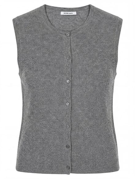 Mouwloos vest Van Peter Hahn grijs