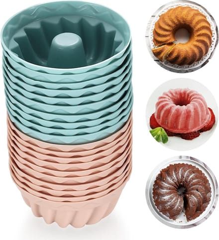 Bakvorm- Siliconen Kersttaartvorm -Herbruikbaar -Siliconen Brioche Mal- 20 Stuks