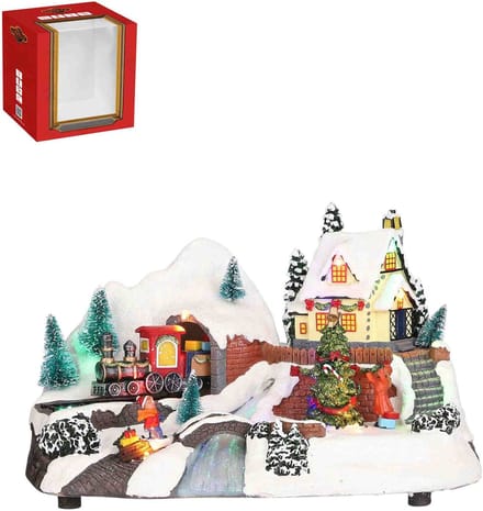 Luville Kerstdorp Snow village - 30x19x18 cm - polystyrene - Multi