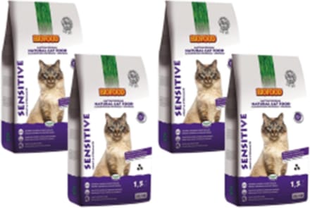 4x Biofood Premium Sensitive Coat/Stomach - Kattenvoeding - 1.5kg
