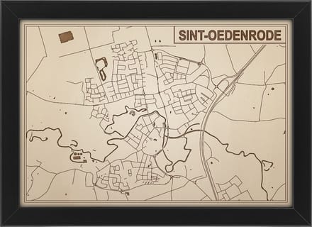Decoratief Beeld - Houten Van Sint-oedenrode - Hout - Bekroned - Bruin - 21 X 30 Cm