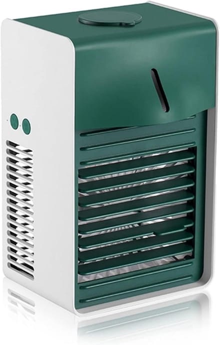 Mobiele Airco - Mini Koeler - Persoonlijke Koelte - Slaapfunctie - 1250 Gram - Wit Groen