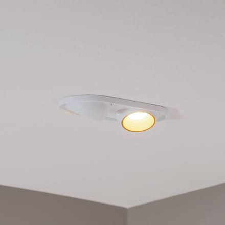 Bega LED inbouwspot Studio Line, wit/messing, 2-lamps.