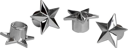 Simoni Racing Set ventielkapjes 'Chrome Star' - Chroom