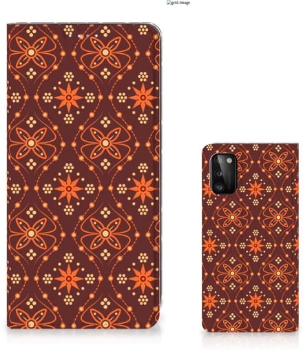 Samsung Galaxy A41 Hoesje met Magneet Batik Brown