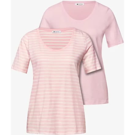 Shirt met ronde V-hals in een pak van 2