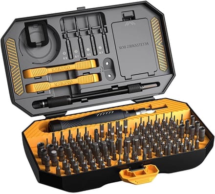 Precisie Schroevendraaier - Reparatieset Bits - Klus Reparatie - Antislip Handgreep - 116 Bits - Grijs