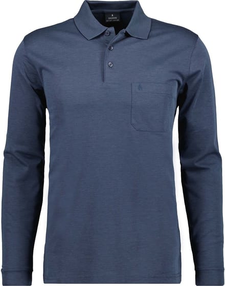 Ragman Poloshirt Soft Knit Polo Knopf Langarm